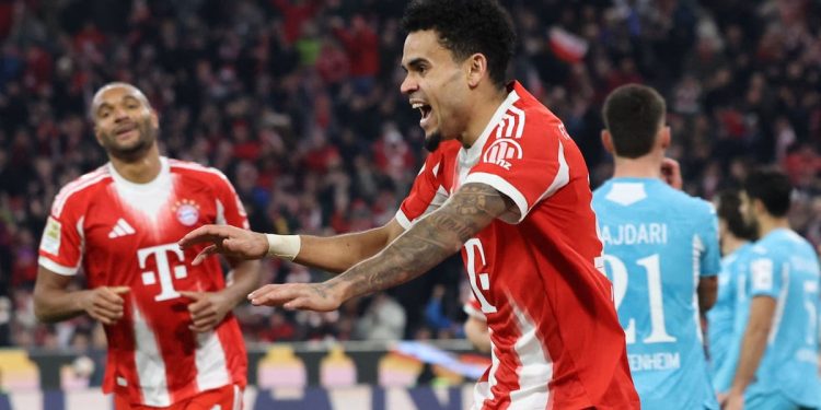 Luis Díaz lidera la goleada del Bayern ante Hoffenheim