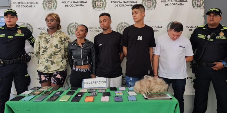 Cinco capturados con 32 celulares robados en operativos durante el Carnaval de Barranquilla