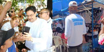 Personas luciendo camisetas de disidencias de las Farc en evento de Iván Cepeda