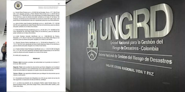 Consejo de Estado decreta pruebas en proceso de pérdida de investidura por caso UNGRD