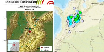 Sismo de 4.8 grados sacude Santander en la madrugada y se siente en varias regiones del país