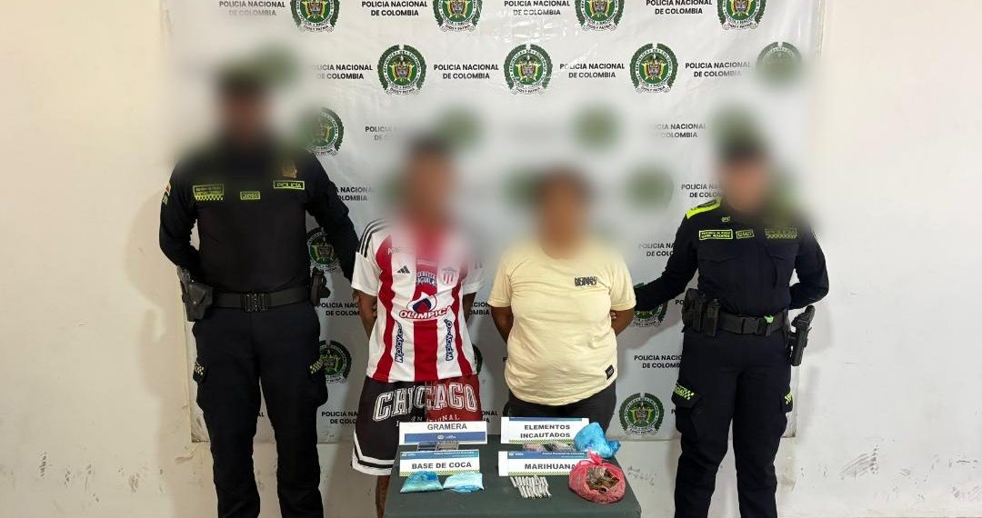 Caen dos presuntos expendedores de droga en Magangué tras operativos de la Policía