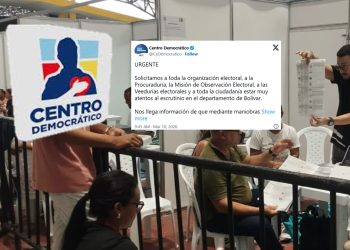 Centro Democrático pide vigilancia en escrutinios de Bolívar y denuncia presuntas maniobras para alterar resultados