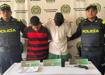 Caen dos hombres armados en Polonuevo y les incautan panfletos de “Los Costeños”
