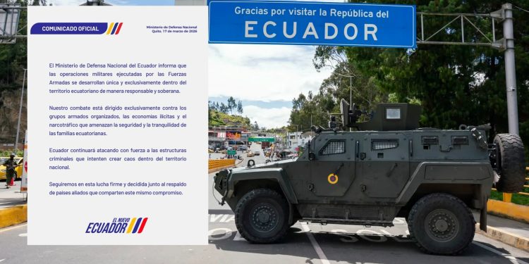 Ecuador responde a denuncias y asegura que operaciones militares se realizan dentro de su territorio