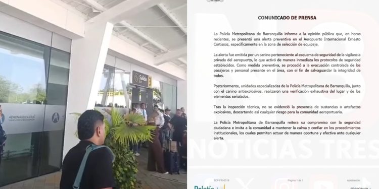 Falsa alarma de bomba en el aeropuerto de Barranquilla: evacúan y luego descartan explosivos