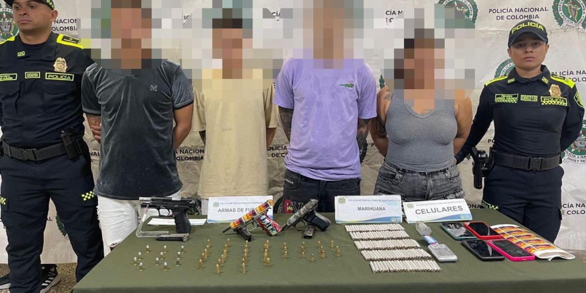 Capturados presuntos sicarios y aprehenden a un adolescente en Barranquilla