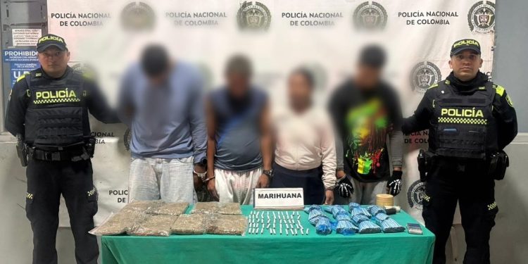 Cuatro capturados en Barranquilla por tráfico de estupefacientes en el suroccidente de la ciudad