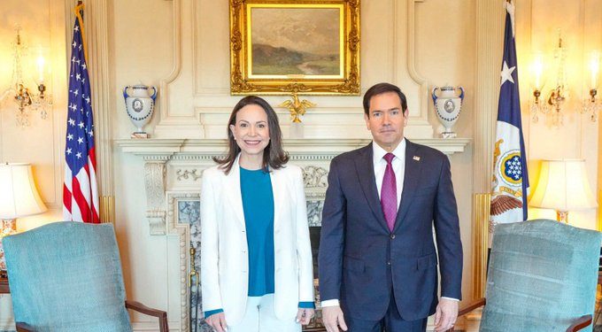 María Corina Machado se reunió con Marco Rubio y reafirma respaldo internacional a la democracia venezolana