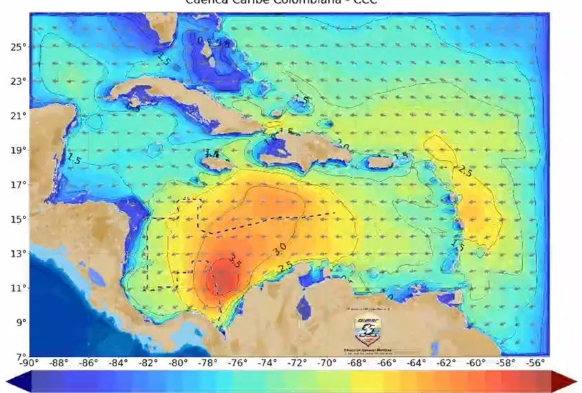 Autoridades alertan por aumento de vientos y oleaje en el Caribe colombiano