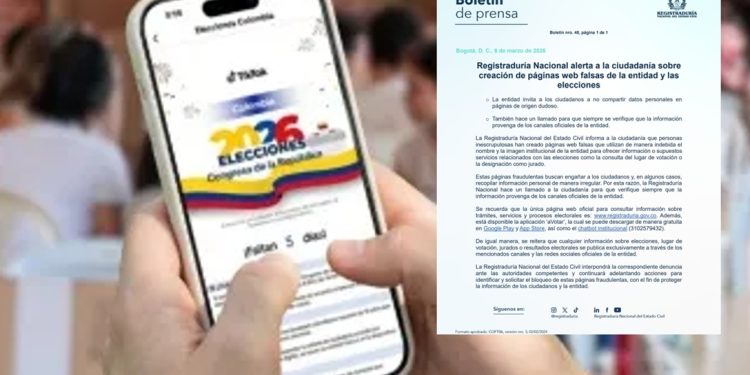 Registraduría alerta sobre páginas web falsas relacionadas con las elecciones