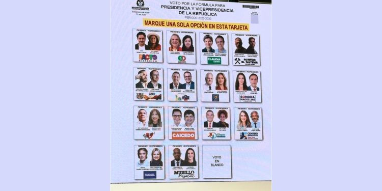 Así quedó el tarjetón para las elecciones presidenciales del 31 de mayo
