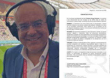Abogada de Ricardo Orrego afirma que su salida de Caracol fue decisión unilateral del canal