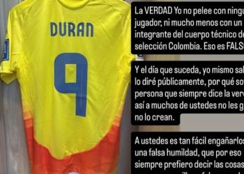 Durán responde a Valderrama y niega conflictos en la Selección