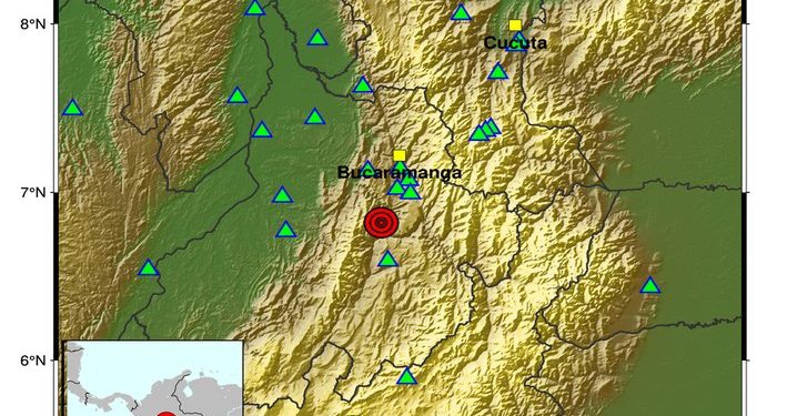 Sismo de magnitud 3.8 se registró en Los Santos, Santander