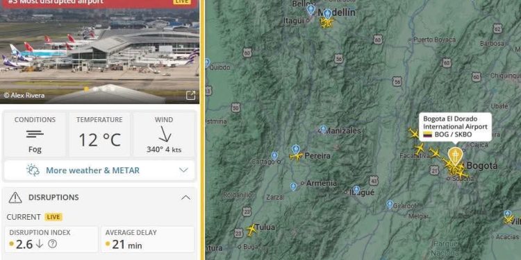 Neblina paraliza El Dorado: decenas de vuelos retrasados y cancelados