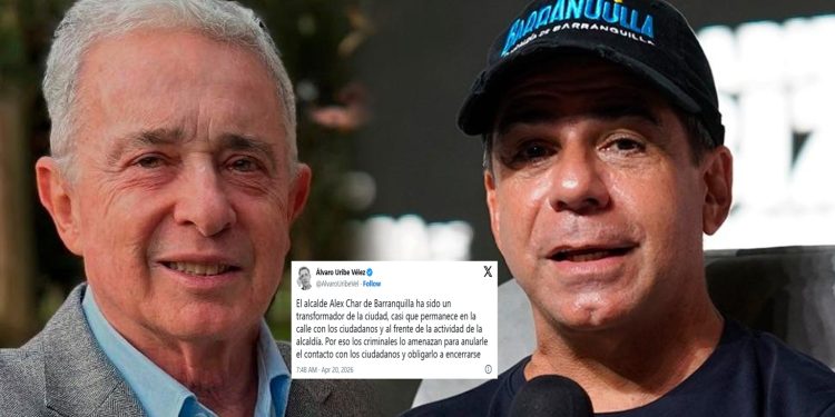 Uribe respalda a Alejandro Char y denuncia presiones de grupos criminales en Barranquilla