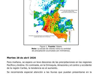 Pronostican lluvias generalizadas en Colombia durante esta semana