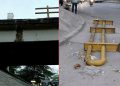 Cede baranda de puente en la vía La Cordialidad y enciende alertas por estado de la infraestructura