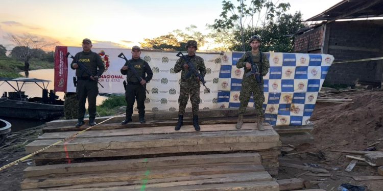 Armada Nacional incauta cerca de 287 metros cúbicos de madera en operativos contra la explotación ilegal