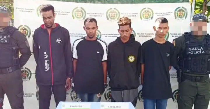 Golpe a red de extorsión en Cartagena: cuatro capturados y material incautado en El Bosque