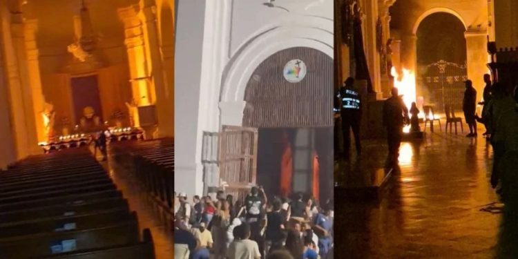 Incendio en la Catedral Basílica de Santa Marta durante Jueves Santo genera alarma