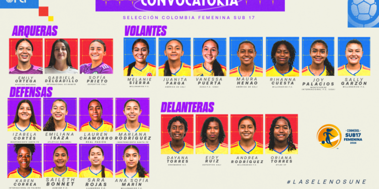 CONMEBOL Sub-17: Convocatoria Selección Colombia femenina Sub-17