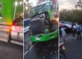 Reportan fuerte accidente entre buseta y camión en la Vía Oriental del Atlántico