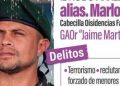 Ejército abatió a alias ‘Marlon’, uno de los principales cabecillas de las disidencias de las FARC en el Cauca