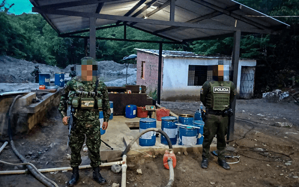 Ejército Nacional interviene dos unidades de producción minera ilegal