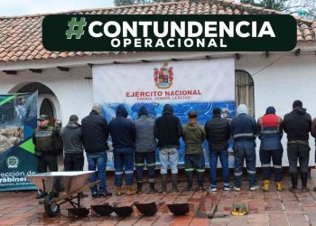 Contundente golpe a la minería ilegal en Pamplonita: once capturados en flagrancia por este delito