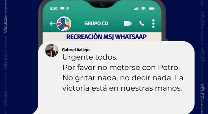 Revelan mensaje de Gabriel Vallejo a bancada del Centro Democrático antes del discurso de Petro