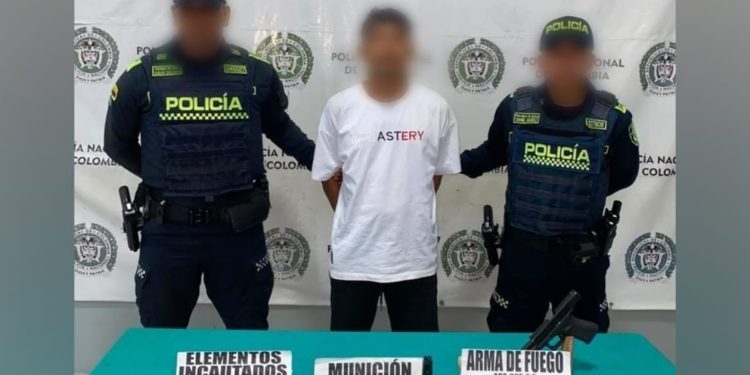 Cae alias ‘Ismaelito’ en Puerto Colombia: la Policía le incauta una pistola calibre 9 mm y municiones