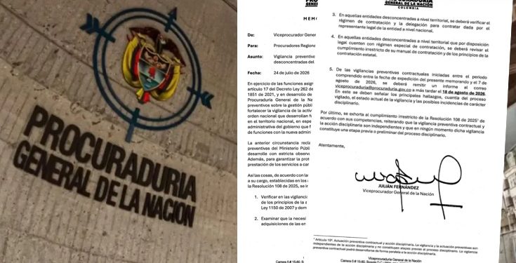 Procuraduría ordena vigilancia especial a la contratación estatal hasta el último día del gobierno Petro