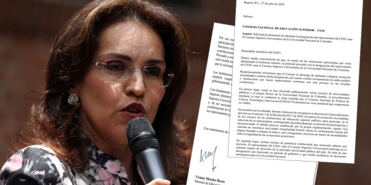 Ministra de Educación designada solicita aplazar elección de representante del CESU ante la Universidad Nacional