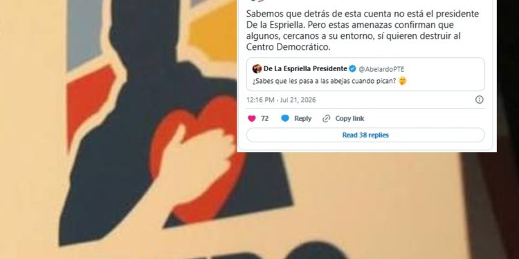 Centro Democrático denuncia mensaje intimidatorio tras publicación de cuenta que utiliza el apellido de De La Espriella