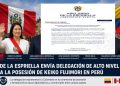 De La Espriella envía delegación de alto nivel a la posesión de Keiko Fujimori en Perú