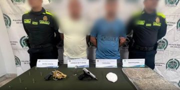 Capturan a dos hombres con armas y droga durante operativo de la SIJIN en Barranquilla