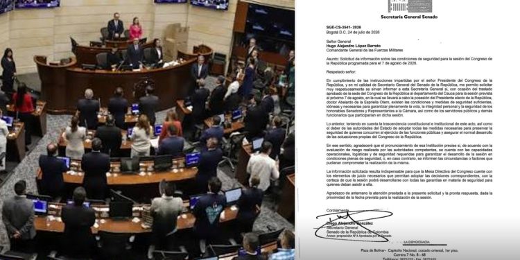 Senado solicita informe de seguridad para definir posesión presidencial de Abelardo De la Espriella en el Cauca