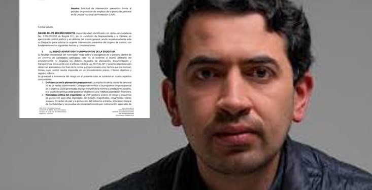Daniel Briceño pide intervención de la Procuraduría por nombramientos en la UNP