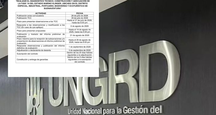UNGRD insiste en licitación por $46.000 millones en Buenaventura a horas de terminar el Gobierno Petro